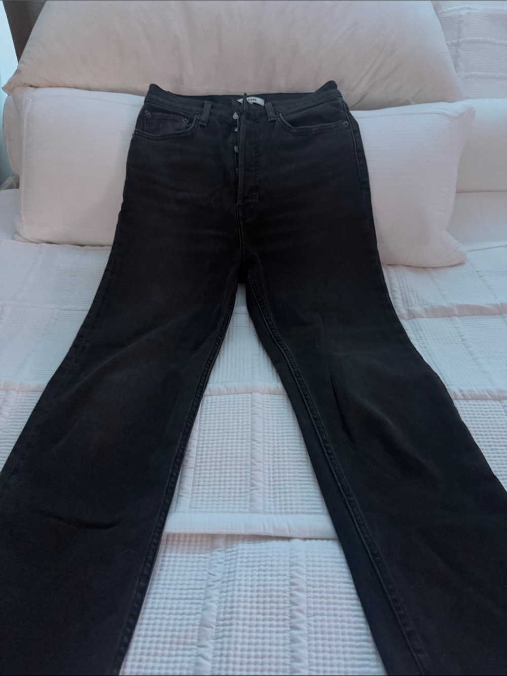 Re/Done Black Flare Jeans